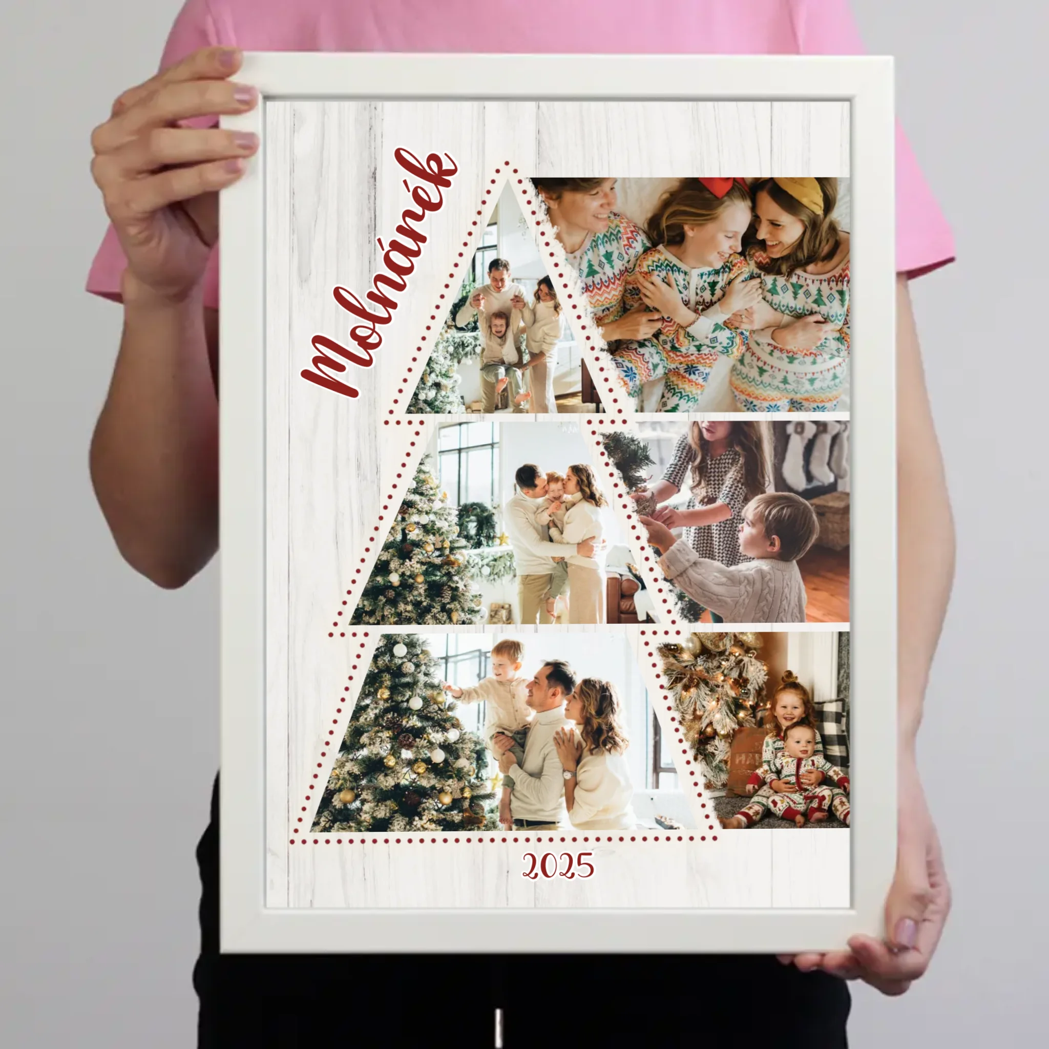 Személyre szabható karácsonyi falikép 6 képpel