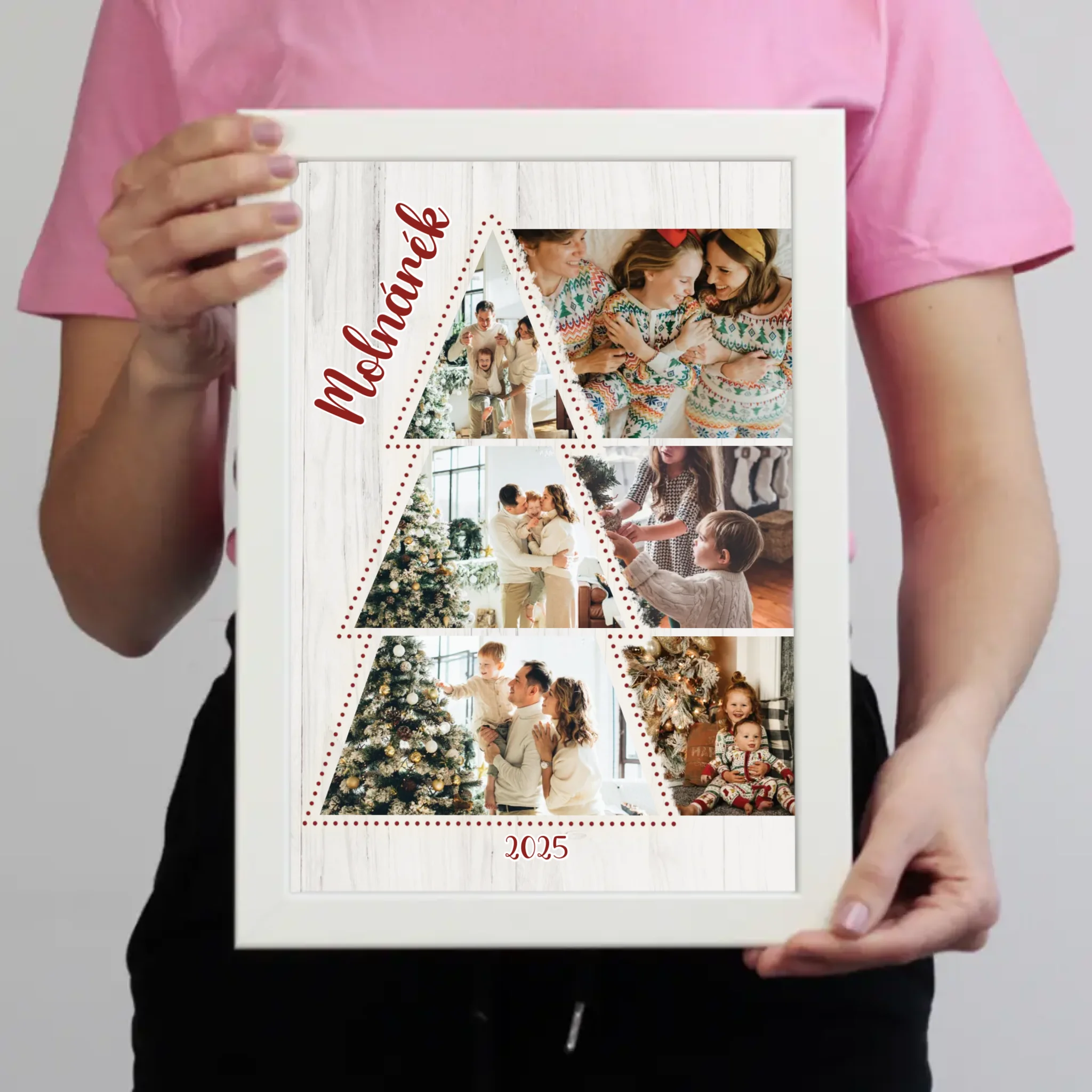 Személyre szabható karácsonyi falikép 6 képpel