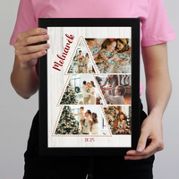 Személyre szabható karácsonyi falikép 6 képpel