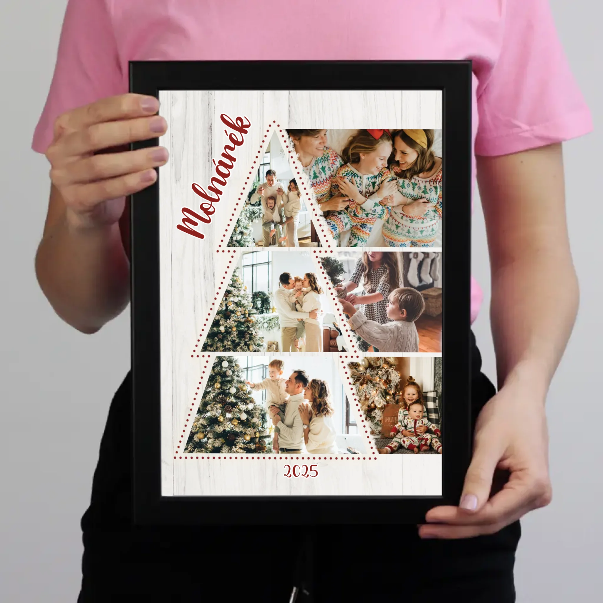 Személyre szabható karácsonyi falikép 6 képpel