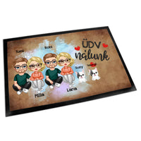 Szerkeszthető mintás ajándék macskás lábtörlő