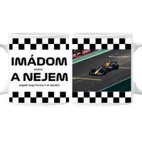  Imádom a nejem futamos egyedi képes bögre