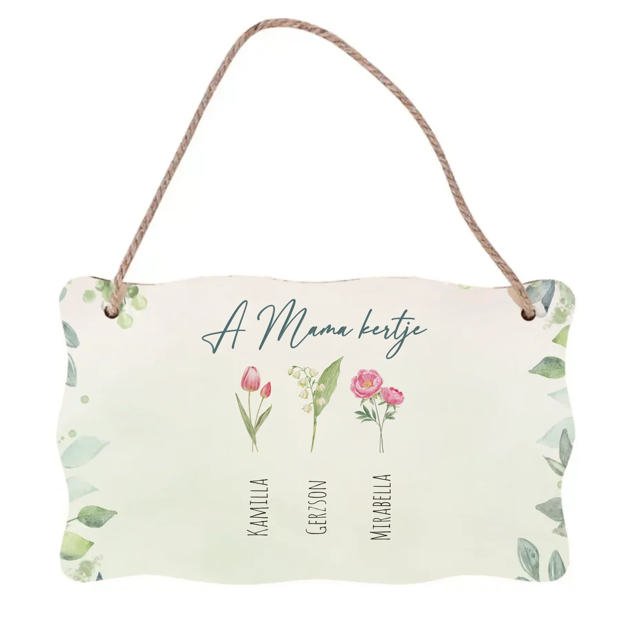 A Mama kertje egyedi neves falidísz Nagymamáknak