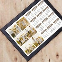 2026 falikép fekvő naptár egyedi 6 képpel