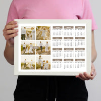 2026 falikép fekvő naptár egyedi 6 képpel