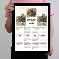 2026 falikép álló naptár 3 képpel és egyedi felirattal
