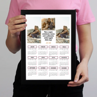 2026 falikép álló naptár 3 képpel és egyedi felirattal