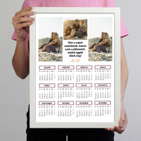 2026 falikép álló naptár 3 képpel és egyedi felirattal