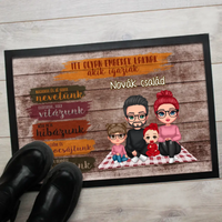 Szerkeszthető mintás ajándék macskás lábtörlő