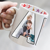 Apák napi egyedi ajándék bögre APA feliratos képekkel