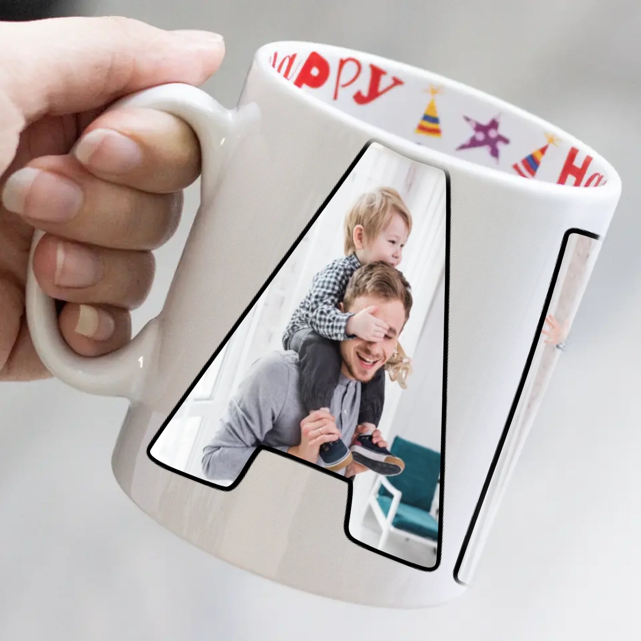 Apák napi egyedi ajándék bögre APA feliratos képekkel