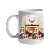 Karácsonyi cuki 4 barátnős bögre