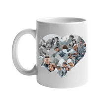 Mozaik mintás szív puzzle bögre