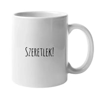 Mozaik mintás szív puzzle bögre