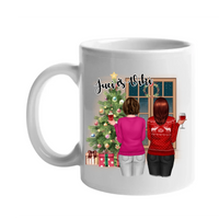 Karácsonyi legjobb barátnők háttal bögre