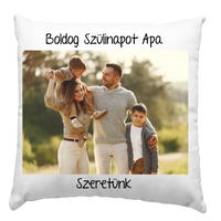 Egyedi fényképes párna felirattal
