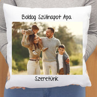 Egyedi fényképes párna felirattal