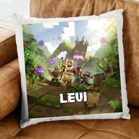 Minecraft kalandok párna saját névvel