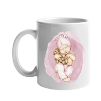 Egyedi bababejelentő bögre gratulálok felirattal