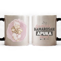 Egyedi bababejelentő bögre gratulálok felirattal