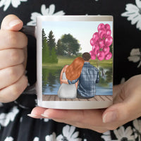 Páros bababejelentő bögre