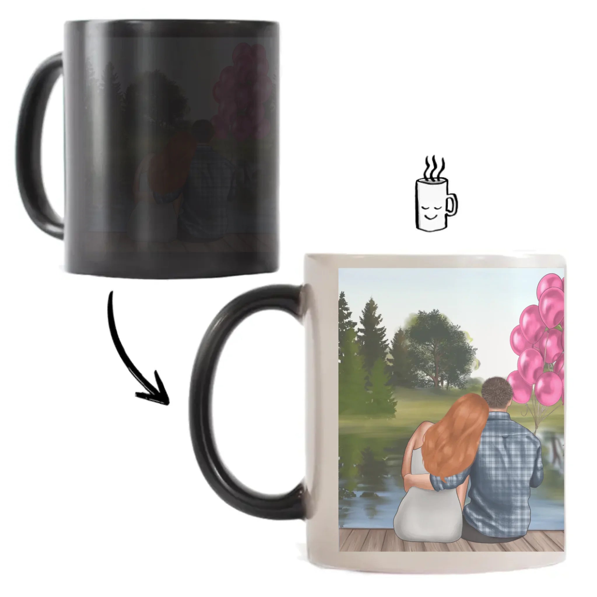 Páros bababejelentő bögre