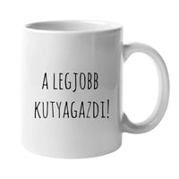 Egyedi bögre vállon ülő kutyákkal