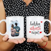 Ölelkezős pár egyedi bögre