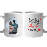 Ölelkezős pár egyedi bögre