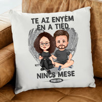 Te az enyém én a tiéd szerkeszthető karakteres párna