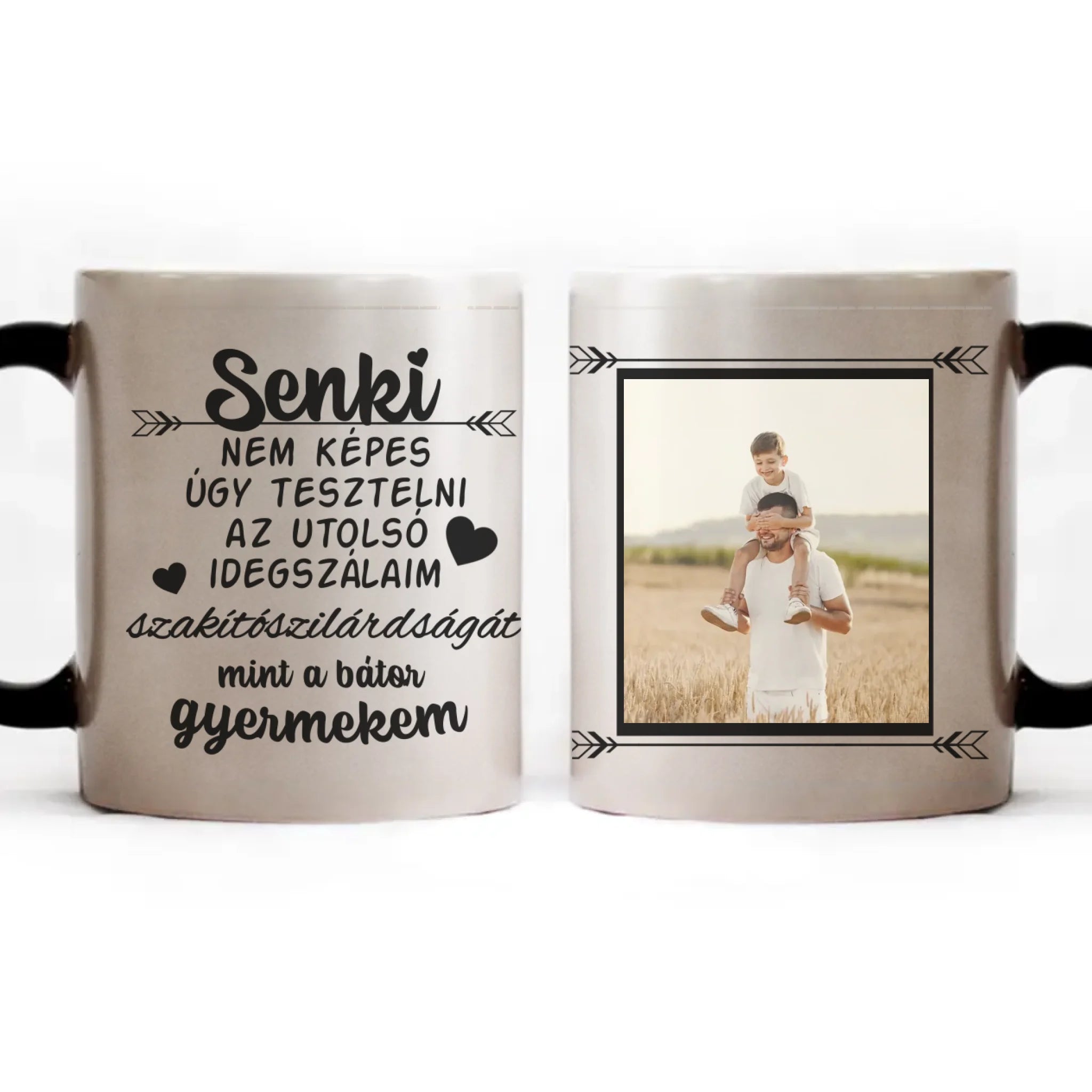 Ajándék bögre Apák napjára vicces felirattal és képpel