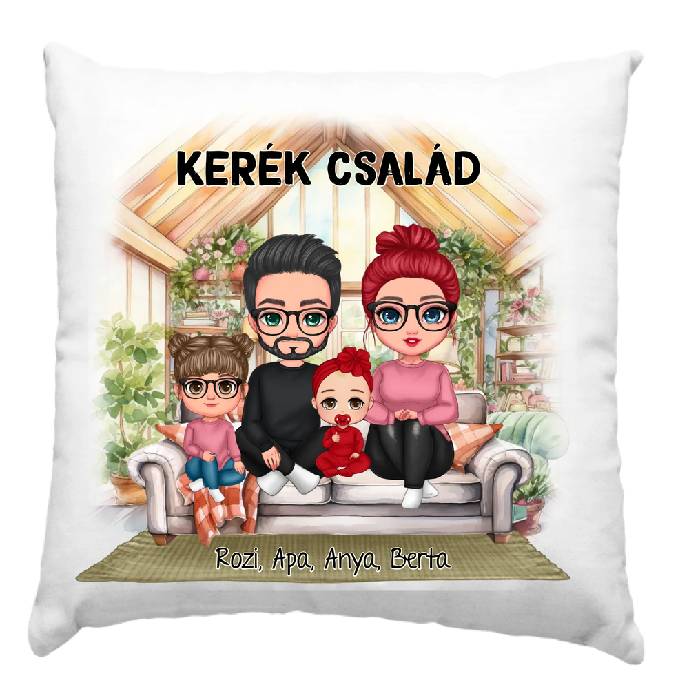 Cuki karakteres család párna