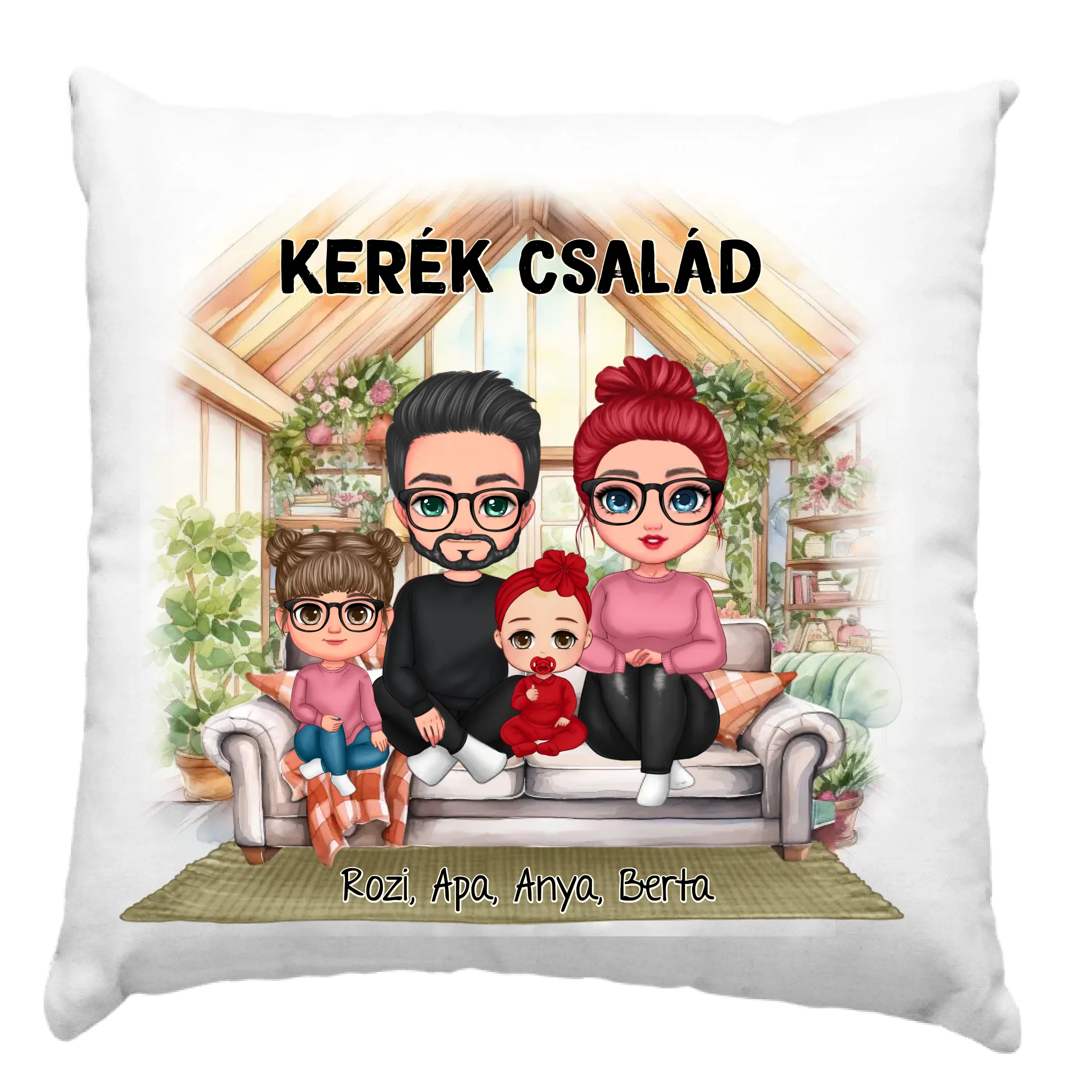 Cuki karakteres család párna