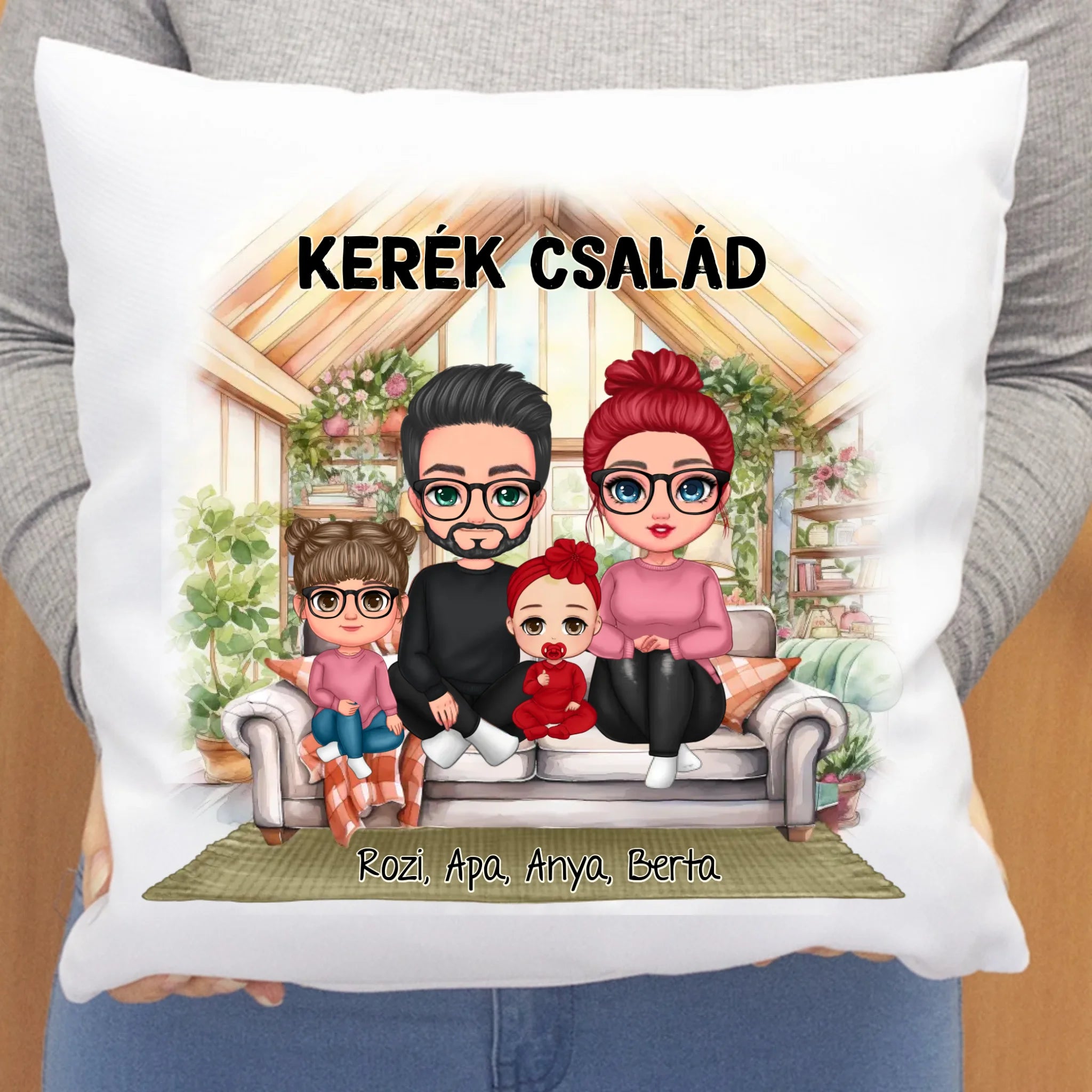 Cuki karakteres család párna