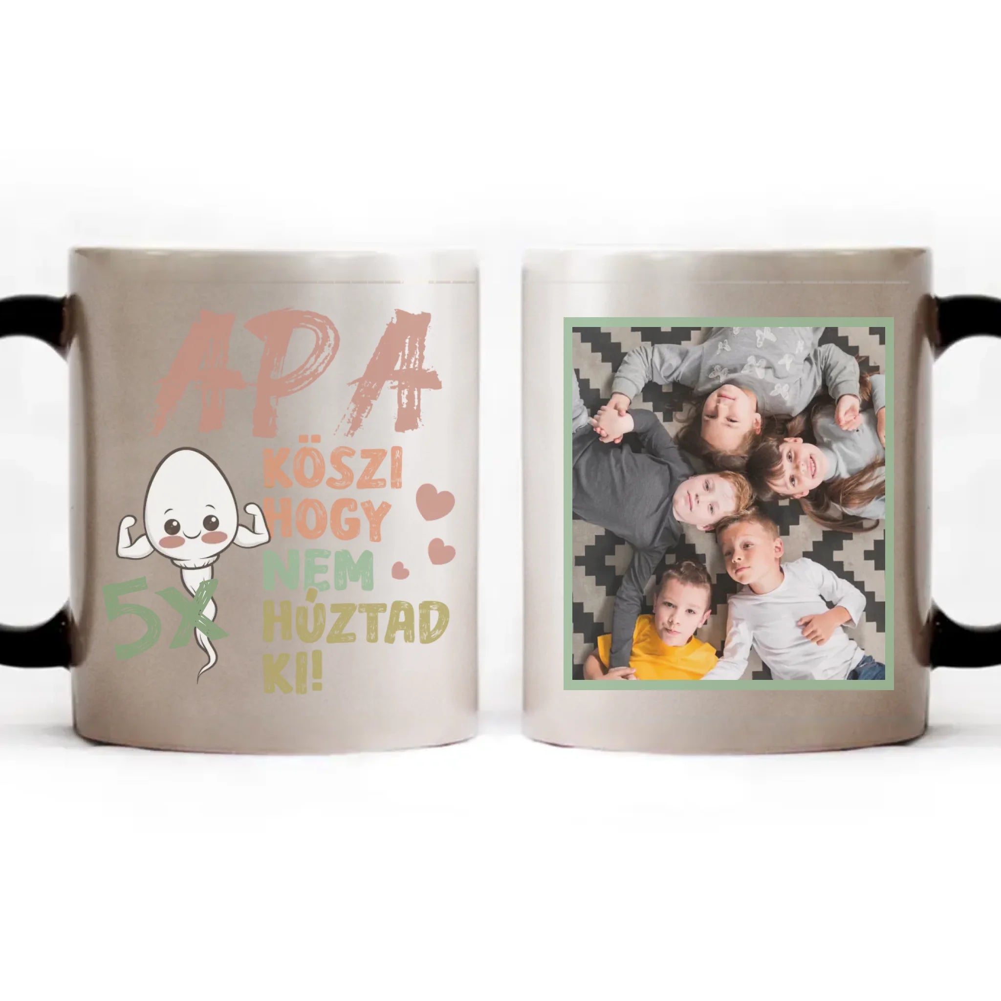 Vicces Apák napi ajándék bögre fotóval