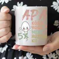 Vicces Apák napi ajándék bögre fotóval