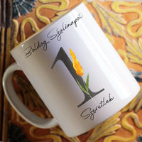 Szülinapi bögre virágos számmal