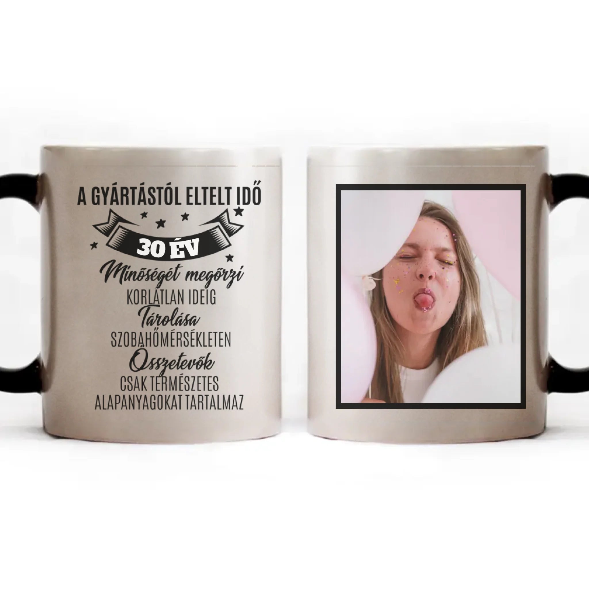 A gyártástól eltelt idő egyedi képes vicces szülinapi bögre