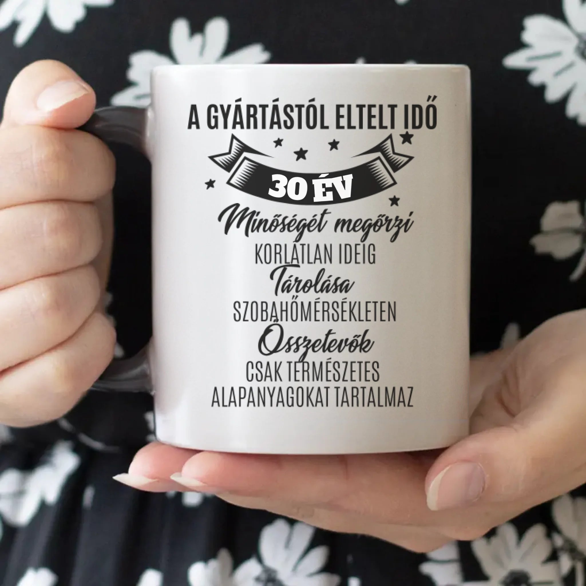 A gyártástól eltelt idő egyedi képes vicces szülinapi bögre