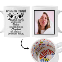 A gyártástól eltelt idő egyedi képes vicces szülinapi bögre