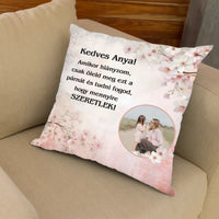 Egyedi virágmintás telinyomatos FullPrint párna Anyáknak