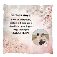 Egyedi virágmintás telinyomatos FullPrint párna Anyáknak