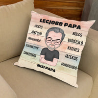 Papa jellemzős telinyomatos FullPrint párna 