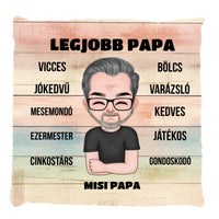 Papa jellemzős telinyomatos FullPrint párna 