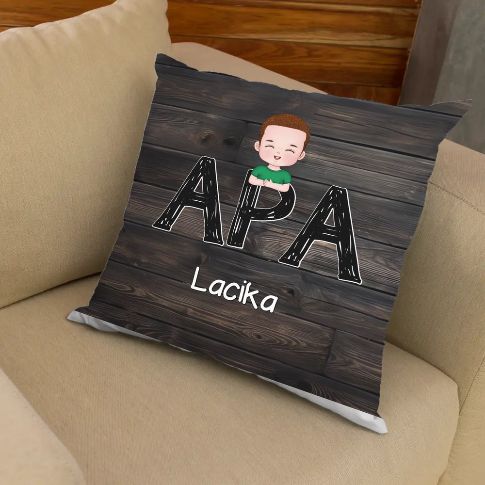 Cuki karakteres telinyomatos FullPrint párna Apáknak 