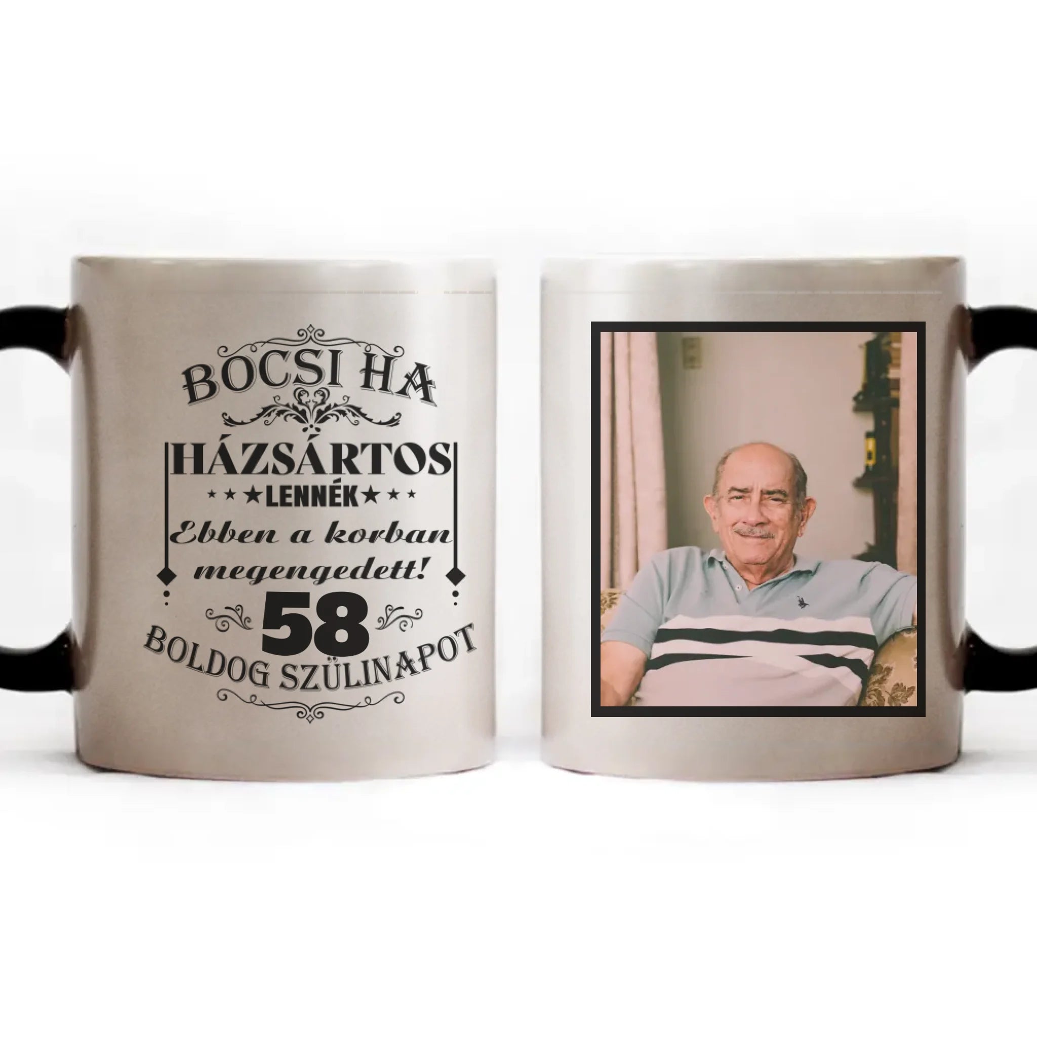 Házsártos kor egyedi képes vicces szülinapi bögre