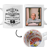 Házsártos kor egyedi képes vicces szülinapi bögre