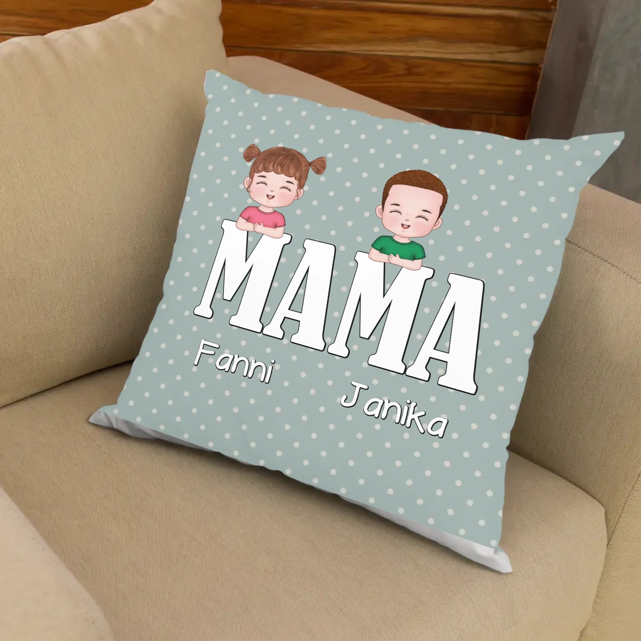 Cuki karakteres telinyomatos FullPrint párna Mamáknak