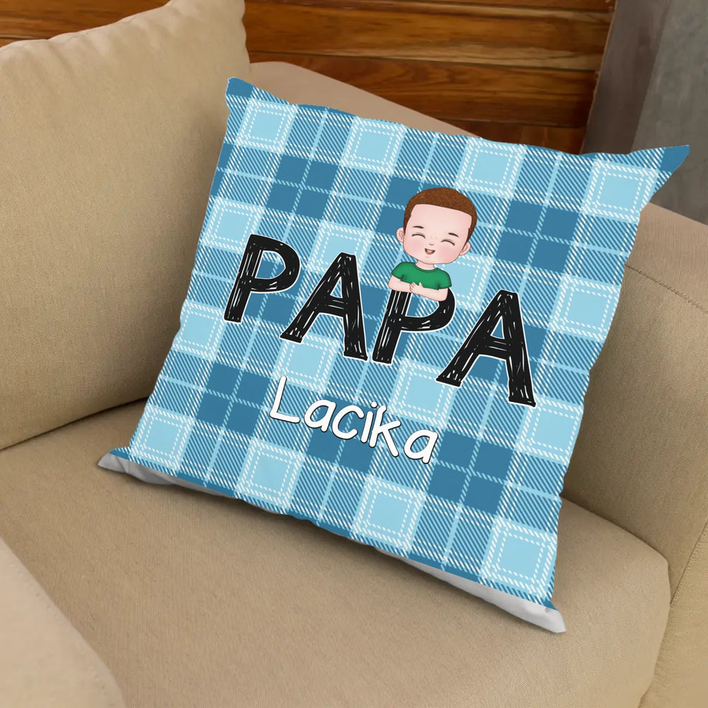 Cuki karakteres telinyomatos FullPrint párna Papáknak