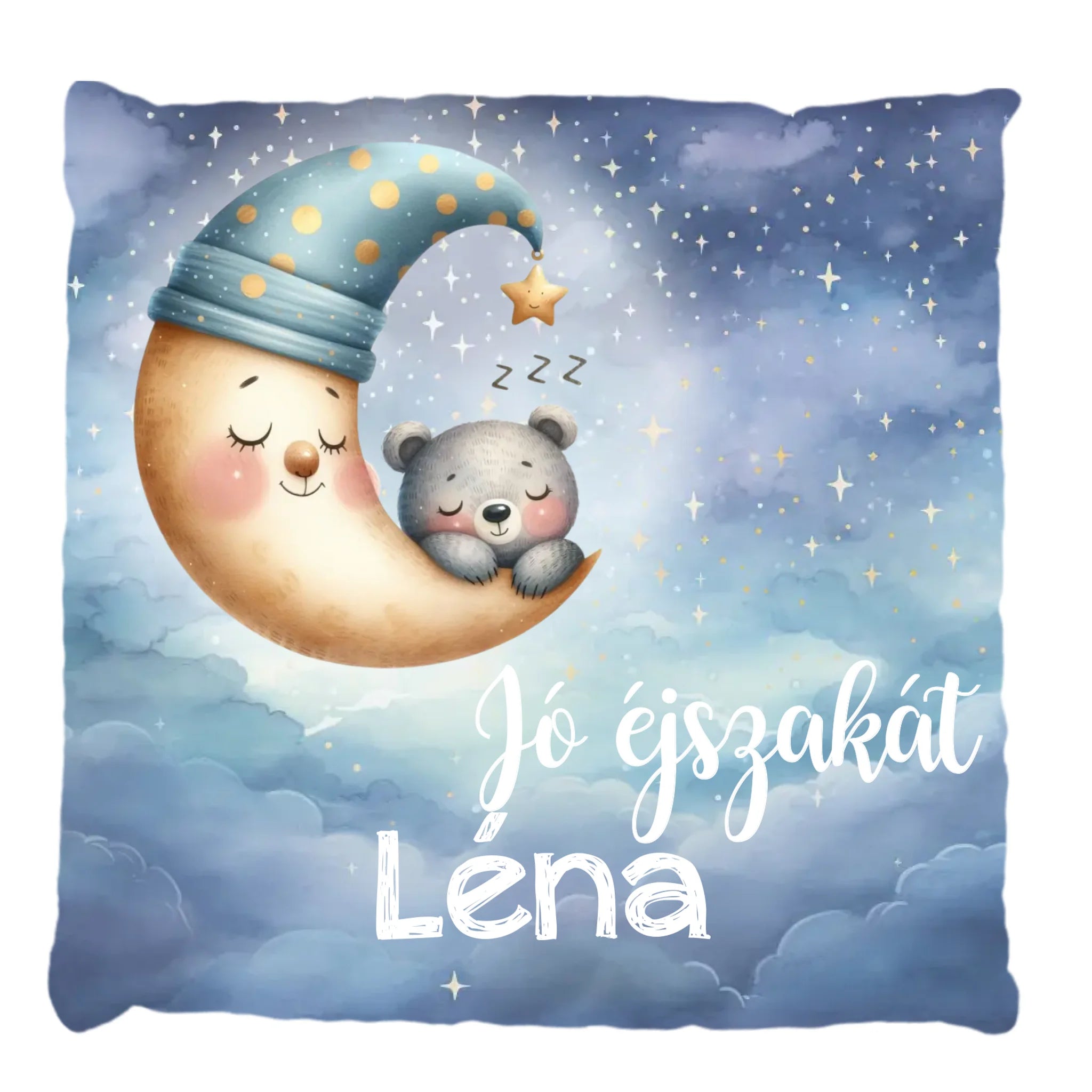 Éjszakai ölelő telinyomatos FullPrint párna gyerekeknek